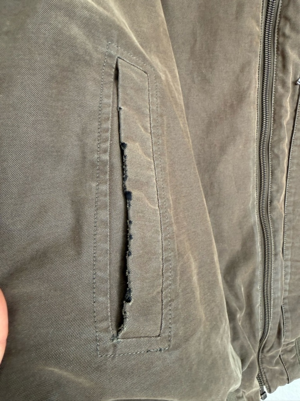 Lacoste Vintage 90s Brown Olive Zip-Up Bomber Jacket - Picture 2 of 13
